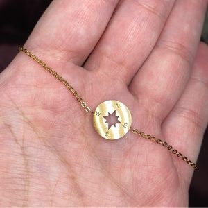 Rose gold compass bracelet